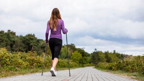 KIJE TREKKINGOWE DO NORDIC WALKING LINE SPORT REGULOWANE LEKKIE SREBRNE na Arena.pl