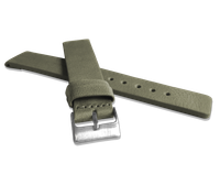 LAVVU Oliwkowy gładki pasek PLAIN z luksusowej skóry Top Grain - 18