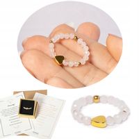 PIERŚCIONEK KWARC RÓŻOWY - Kamienie naturalne - rozmiary - PREZENT Miłość