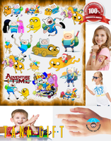 Duży Zestaw Mega Tatuaży zmywalnych - Pora na Przygodę - Adventure Time