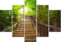 105CM 150CM OBRAZ 5 ELEM SCHODAMI GÓRĘ DRUK