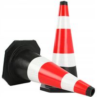 4x PACHOŁEK DROGOWY SŁUPEK OSTRZEGAWCZY ODBLASKOWY MIĘKKI CIĘŻKI PCV 60CM