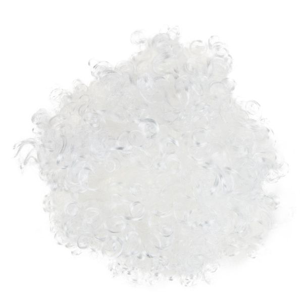 PERUKA AFRO DLA ŚWIĘTEGO MIKOŁAJA BIAŁA STRÓJ ANIOŁKA ANIOŁ PRZEBRANIE zdjęcie 2