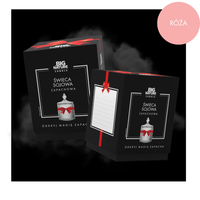 Świeca sojowa o zapachu RÓŻA 485g PREZENTOWA - BIG NATURE CANDLE