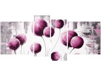 120CM 55 OBRAZ 4 ELEM ABSTRAKCYJNE DMUCHAWCE FUKSJI ŚCIENNY