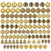 Bombki choinkowe 100 szt. zestaw dekoracji świątecznych nietłukące, złote