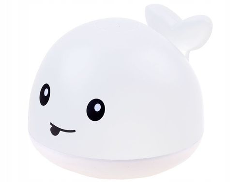 Wieloryb tryskający zabawka do kąpieli LED biały na Arena.pl
