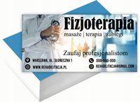 Wizytówki firmowe 100szt RÓŻNE WZORY do wyboru FIZJOTERAPIA