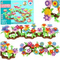 KWIATKI KLOCKI KREATYWNE OGRÓD KWIATOWY 104 EL DLA DZIECI ZESTAW EDUKACYJNY