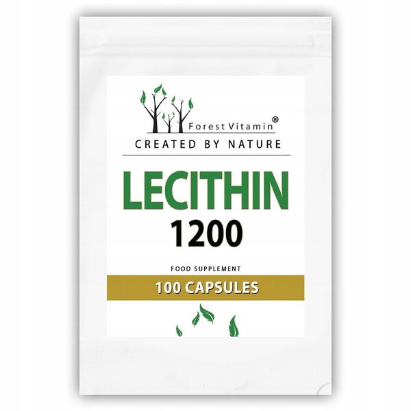 LECYTYNA SOJOWA 1200mg PAMIĘĆ KONCENTRACJA 100 kaps FOSFOLIPIDY CHOLINA zdjęcie 2