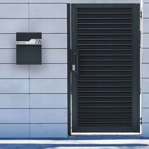 SKRZYNKA POCZTOWA NA LISTY POCZTĘ ANTRACYT +LAMINAT NAPIS ADRES ULICA NUMER na Arena.pl