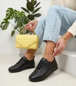 Czarne Sneakersy Trampki Ażurowe Elowen 37