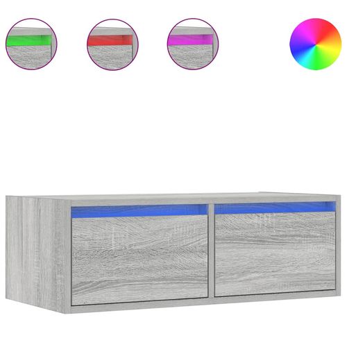 Szafka pod TV z LED, szary dąb sonoma, 75x35,5x25 cm na Arena.pl