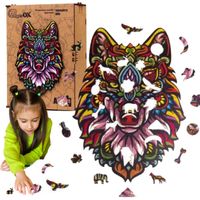 puzzle drewniane eco tajemniczy wilk a3 dla dzieci puza3-00725
