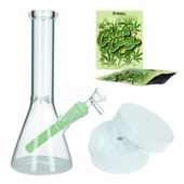 daily kit - bongo 21 cm + grinder + woreczki g-rollz