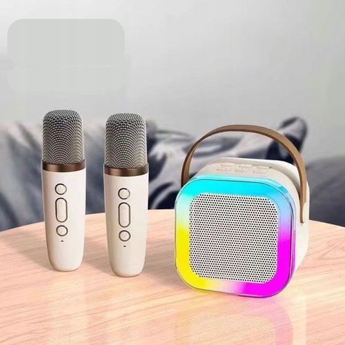 Bezprzewodowy Zestaw Do Karaoke Dla Dzieci Bluetooth Głośnik + 2 mikrofony na Arena.pl