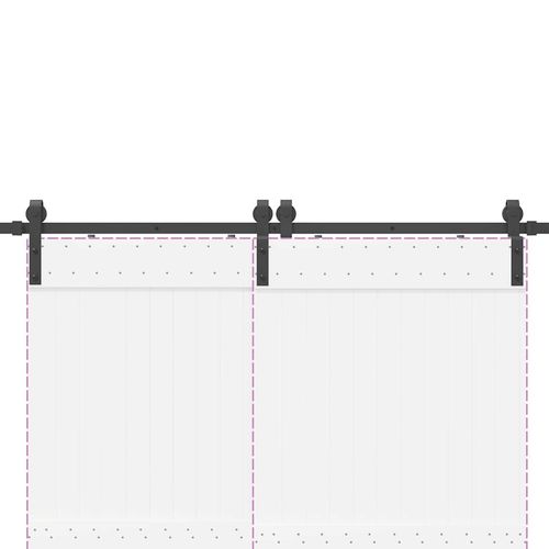 System do montażu drzwi przesuwnych, 183 cm, stal, czarny na Arena.pl