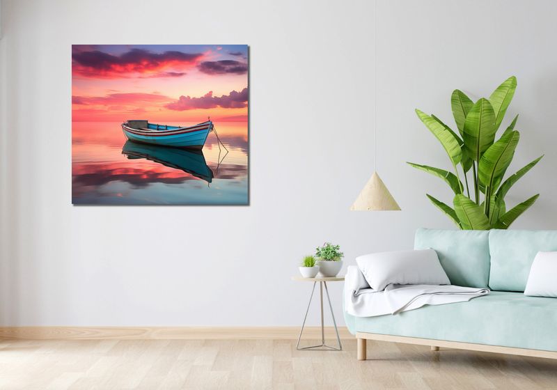 Obraz 100x90cm Spokój przed Połowem zdjęcie 2