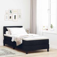 Box Spring z materacem Czarny 90x190 cm Tkanina