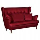 Sofa kanapa uszak eko skóra skandynawska nie rozkładana Family Meble bordo