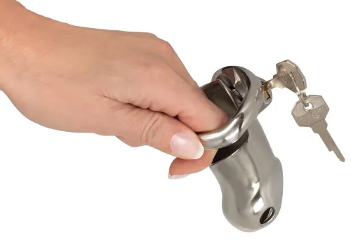 fetish collection chastity cage ii metalowy system zabezpieczający 8,5 cm na Arena.pl