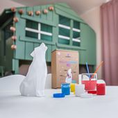Kolorowanka 3D Figurka gipsowa Wilk Malowanka