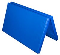 OUTLET Materac dwuczęściowy z rzepami UNDERFIT 130 x 120 x 6 cm miękki niebieski