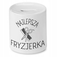 Skarbonka Fryzjera Fryzjerki Najlepsza Fryzjerka Z Nadrukiem Ze Zdjęciem