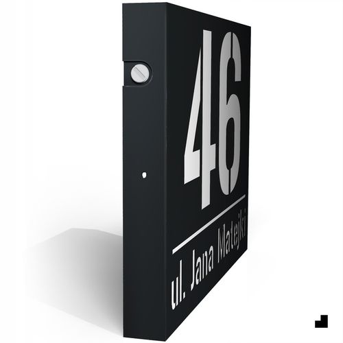 PODŚWIETLANY NUMER NA DOM TABLICZKA ADRESOWA LED 40X30 cm CZUJNIK ZMIERZCHU na Arena.pl