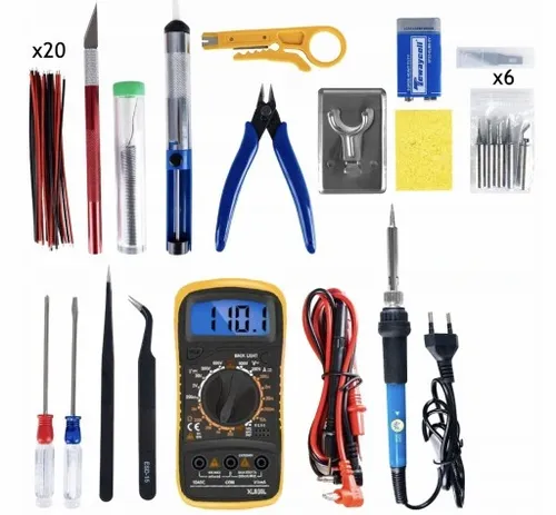 Lutownica ZESTAW NARZĘDZI Multimetr 40 ELEMENTÓW SOLIDNY + GRATIS HAMAK na Arena.pl