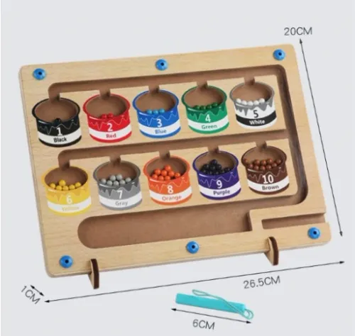 GRA DREWNIANY LABIRYNT NAUKA LICZENIA I KOLORÓW SORTER SUPER PREZENT na Arena.pl