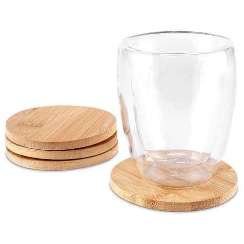 4x Podstawka Bambusowa Podkładka pod Kubek Szklankę Filiżankę na Stół na Arena.pl