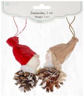 ZAWIESZKI DZIEWCZYNKA I CHŁOPIEC 2 SZT CZERWONY BEŻOWY DPZS-055