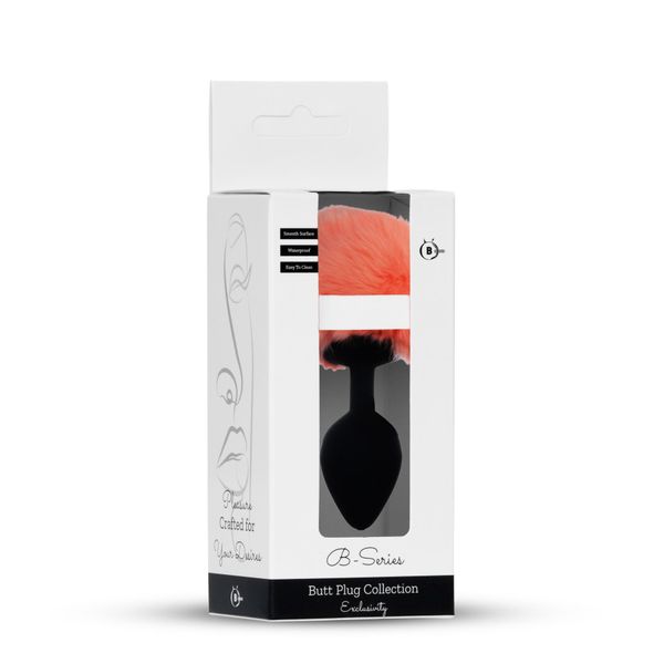 Plug-Jewellery Silicon Plug - Bunny Tail - Black-Peach zdjęcie 6
