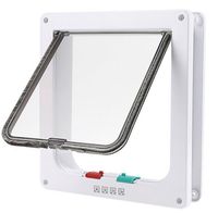 DRZWI Z KLAPĄ DLA PSA KOTA DRZWICZKI WAHADŁOWE KLAPA 4 SPOSOBY M BIAŁE