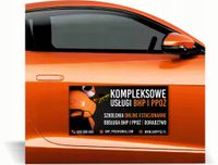 Magnes na samochód auto reklama magnetyczna 60x30 cm USŁUGI PPOŻ BHP