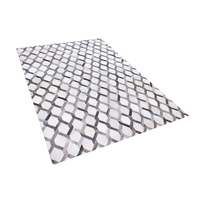 Dywan skórzany 140 x 200 cm szary AYDIN