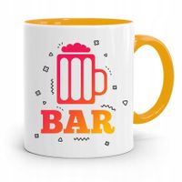 Kubek Żółty Dla Barmana Bar Prezent Z Nadrukiem Ze Zdjęciem