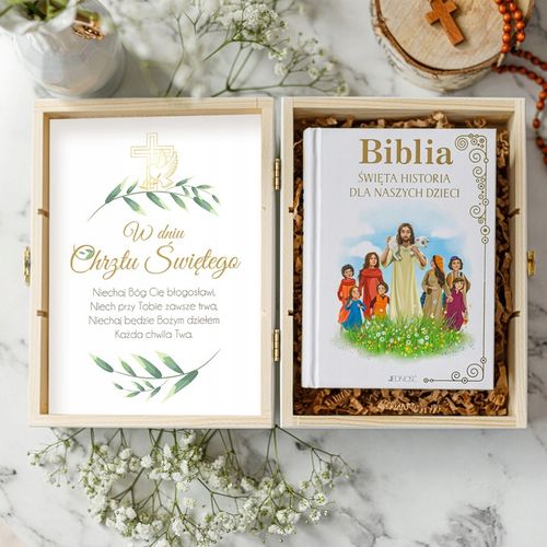 BIBLIA NA KOMUNIĘ PREZENT NA CHRZEST PISMO ŚWIĘTE NA KOMUNIĘ PAMIĄTKA na Arena.pl