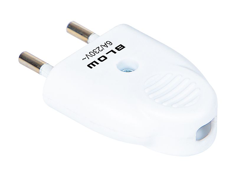 Wtyczka WT-1 PR płaska 6A biała zdjęcie 1