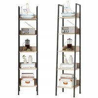 Industrialny wysoki regał stojący jasny brąz 5 półek skandynawski 170 cm