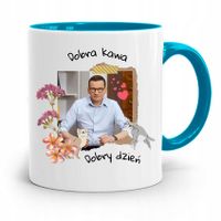 Kubek Błękitny Politycy Premier Mateusz Morawiecki Z Nadrukiem Ze Zdjęciem