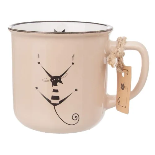 Kubek ceramiczny z uchem kot 350 ml na Arena.pl