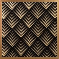 Obraz geometryczny glamour VICTORIA 53x53 czarny + złoty