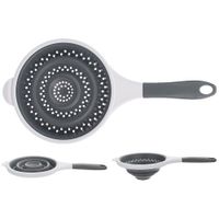 Sitko Silikonowe Kuchenne Składane Cedzak Durszlak z Długim Uchwytem 25,5cm