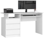 BIURKO CLP 135 cm BIAŁE WOLNOSTOJĄCE