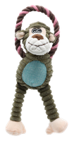 Zabawka dla psa małpa ze sznurkową pętlą i piszczałką 31x10cm UNIQ PETS