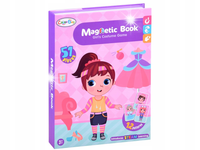 KSIĄŻKA MAGNETYCZNA EDUKACYJNA PUZZLE UKŁADANKA GERDEROBA ZESTAW PREZENT