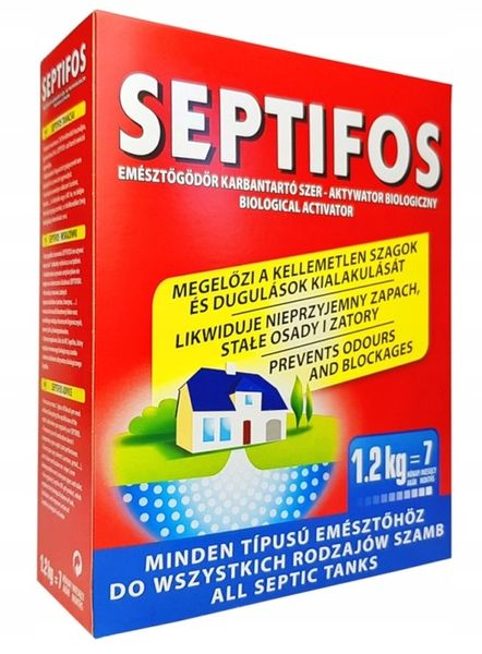 SEPTIFOS 1,2kg + ŻEL WC 750ml BAKTERIE DO SZAMBA zdjęcie 4