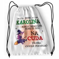 Plecak Dla Karoliny Sportowy Szkolny Worek Torba Z Nadrukiem Ze Zdjęciem